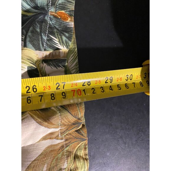 Vtg Tommy Bahama Silk Palm Tree AOP Hawaiian Short Sleeve Shirt Mens M - Picture 5 of 5